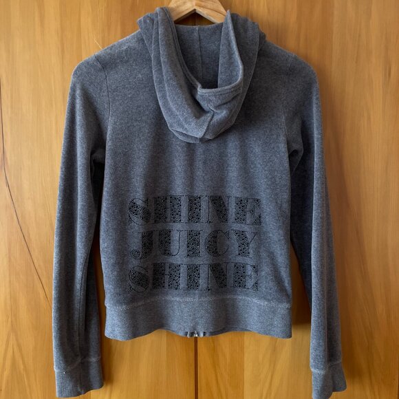 Y2K! Juicy Couture Velour Zip Up Hoodie Small - Picture 5 of 6